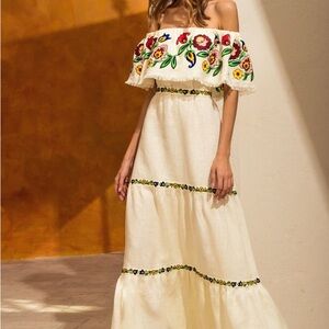 New Sleeping Gypsy
Floral embroidered Long Dress